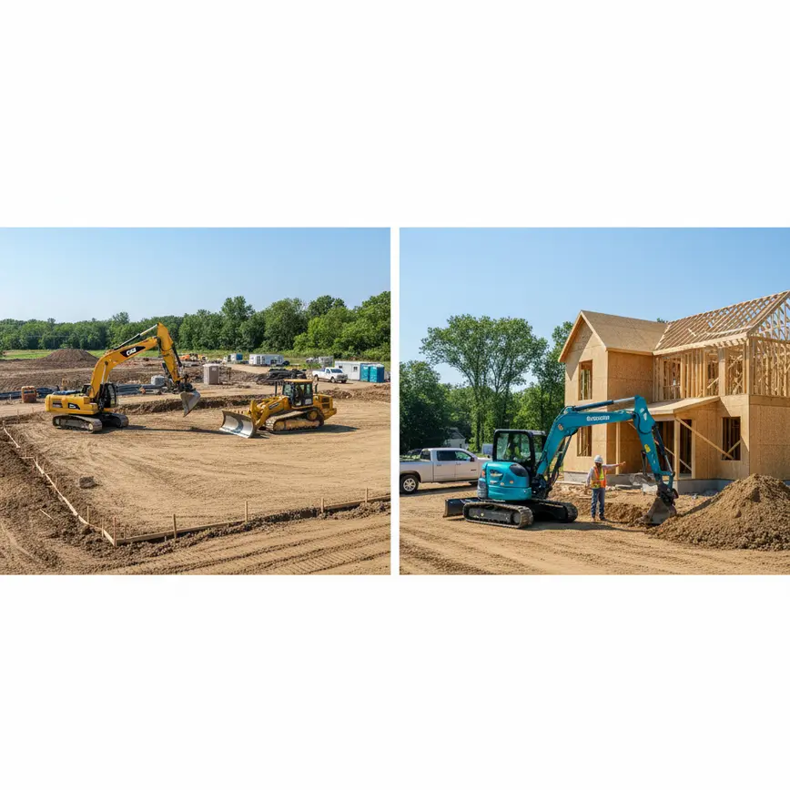 Commercial vs Residential Site Work in Central Ohio | 2026 Guide