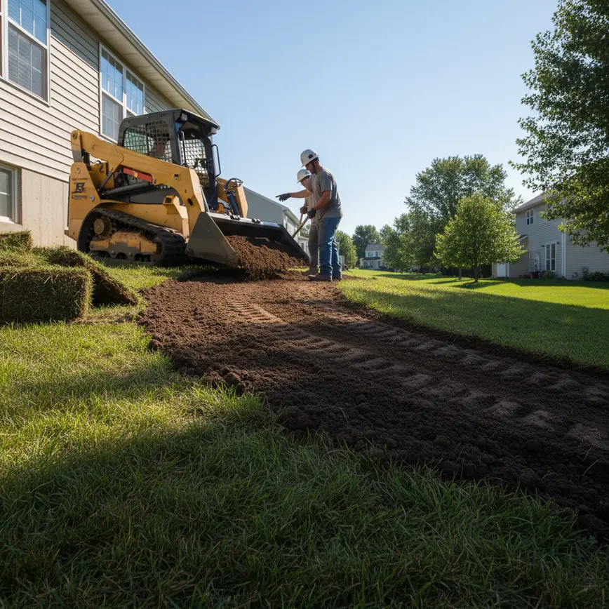 How to Regrade a Sloped Yard in Central Ohio | 2026 Guide