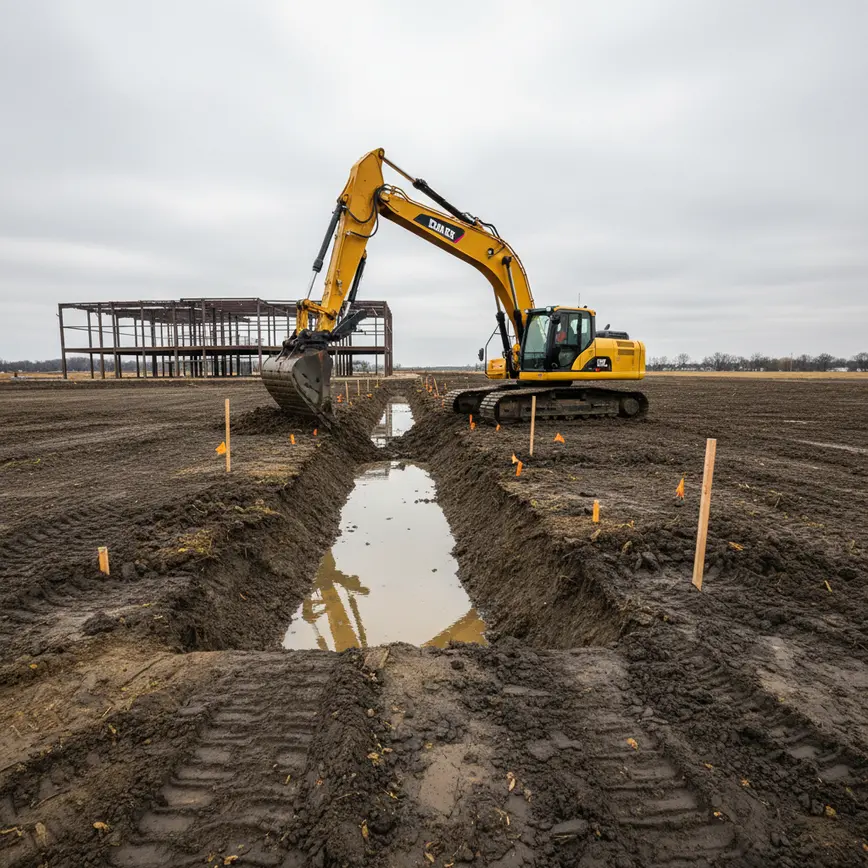 Commercial Excavation Union County OH — Flat Terrain & Drainage Challenges | Fortress Level
