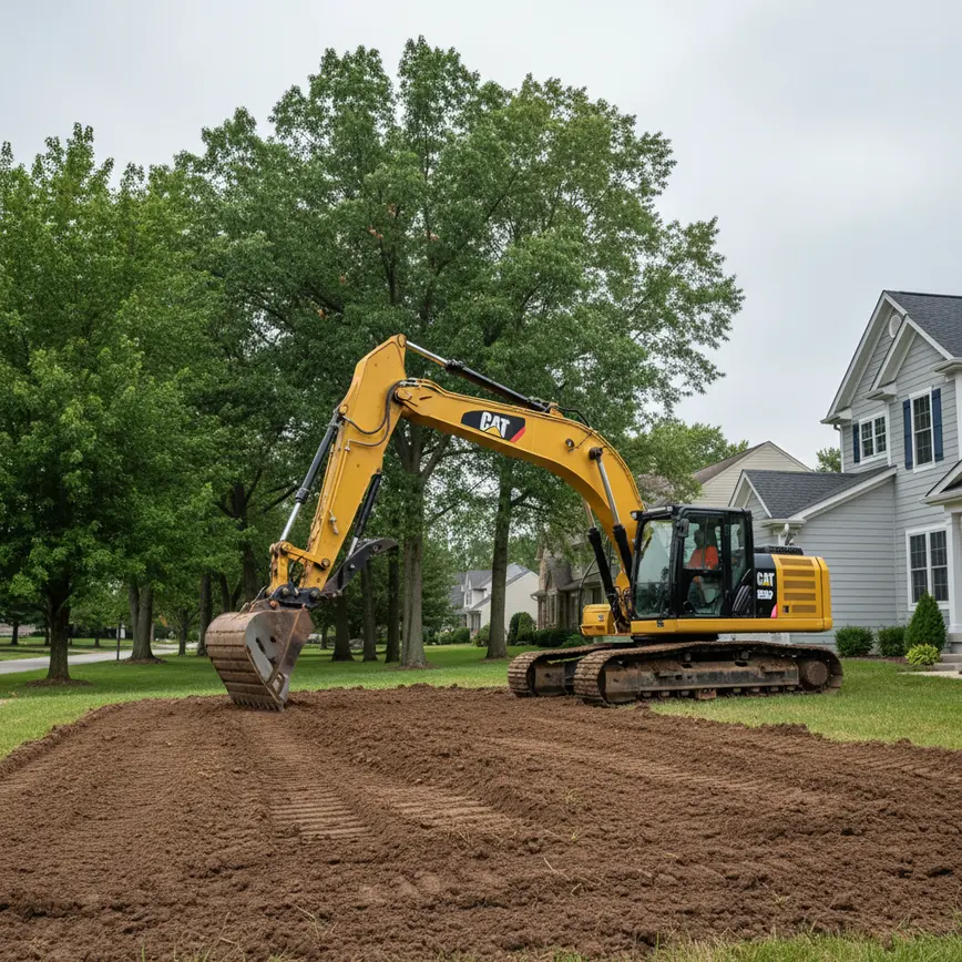 Dirt Work Columbus OH — Navigating Gently Rolling Terrain | Fortress Level