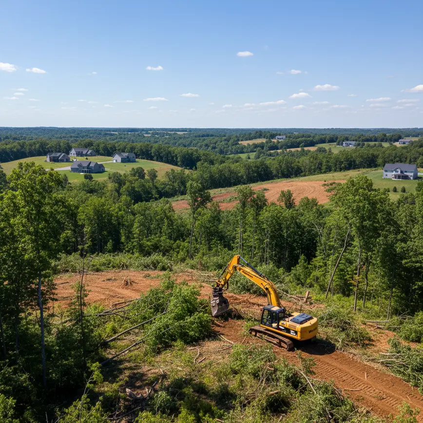 Land Clearing Delaware County OH — Navigating Rolling Terrain | Fortress Level