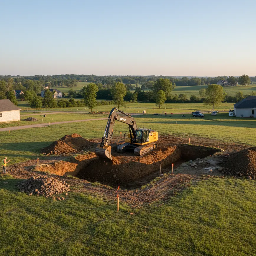 Residential Excavation Delaware County OH — Navigating Rolling Terrain Challenges | Fortress Level