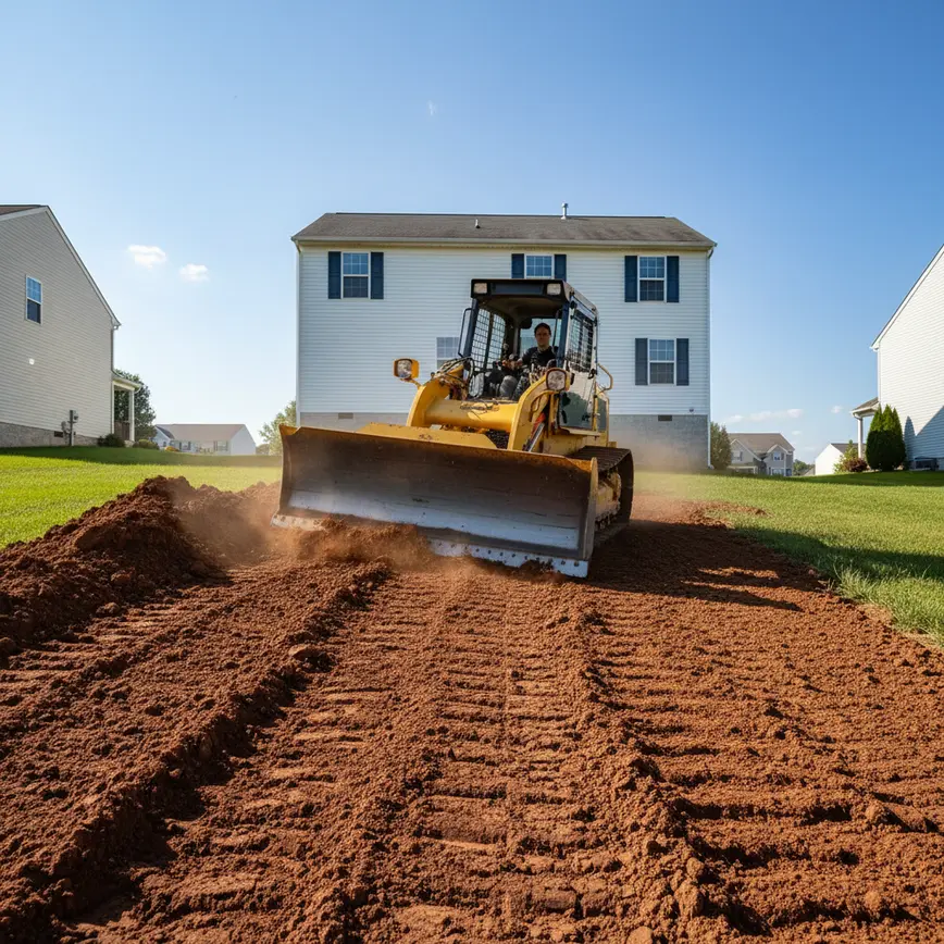 Grading Baltimore OH — Clay Terrain & Lot Size Challenges | Fortress Level