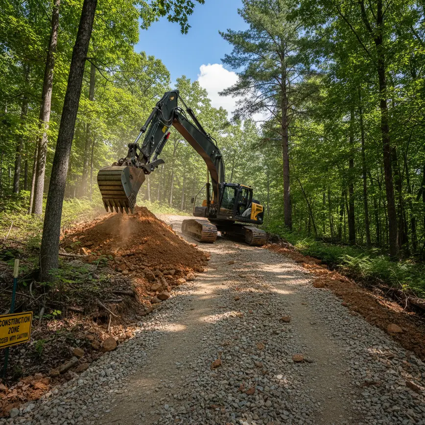 Driveway Excavation Fairfield County OH — Navigating Steep Terrain | Fortress Level