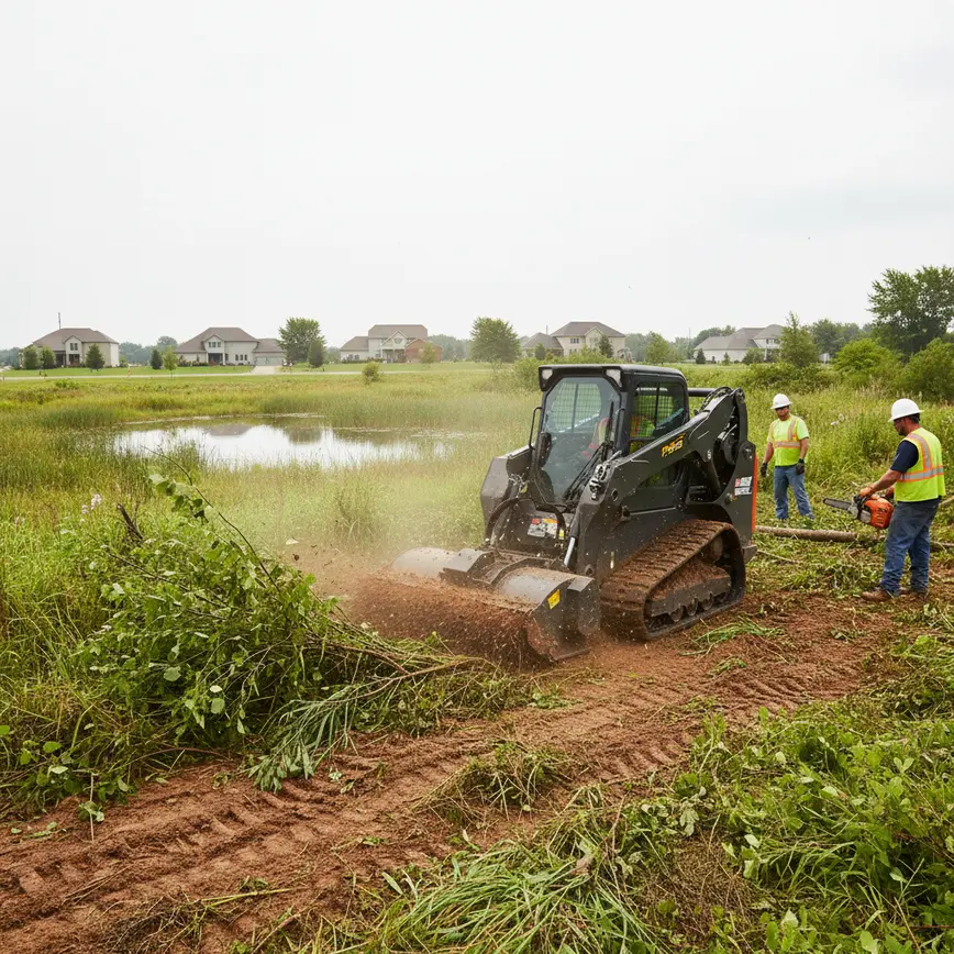 Central Ohio land clearing by Fortress Level Construction