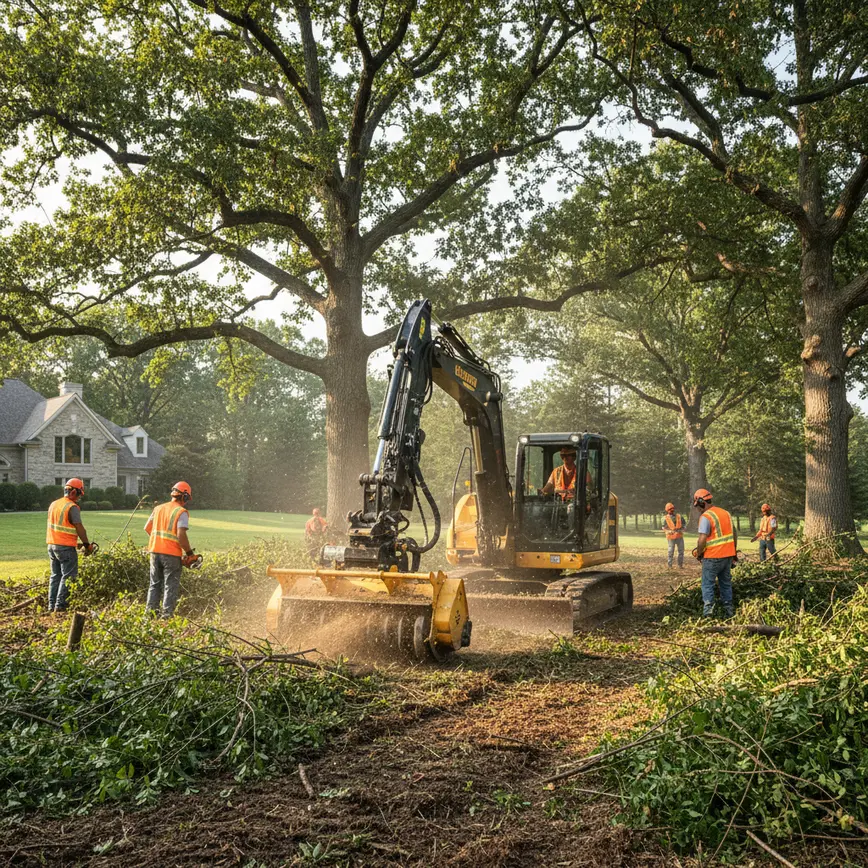 Central Ohio land clearing by Fortress Level Construction
