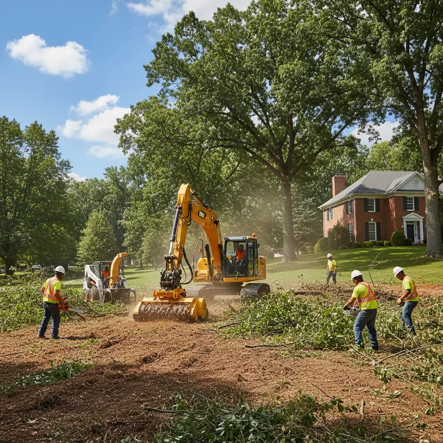 Central Ohio land clearing by Fortress Level Construction