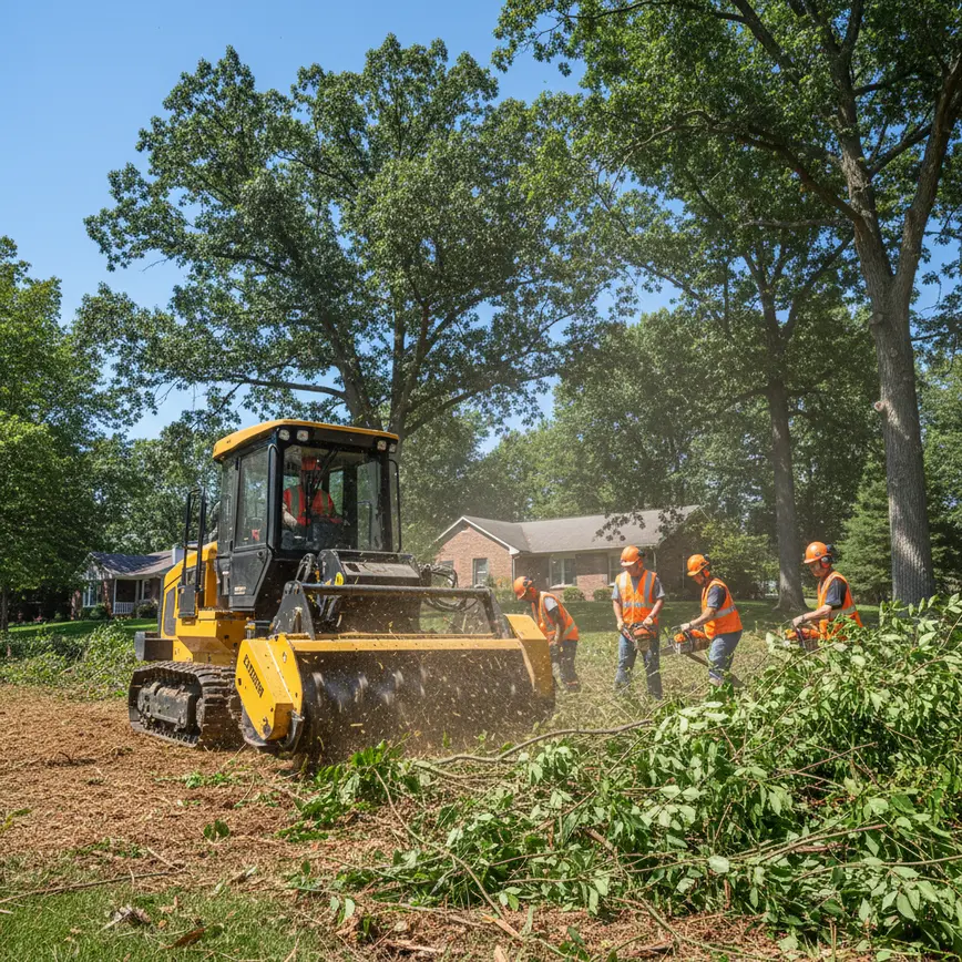 Central Ohio land clearing by Fortress Level Construction