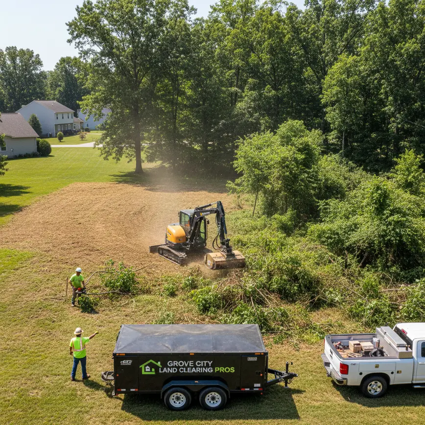 Central Ohio land clearing by Fortress Level Construction