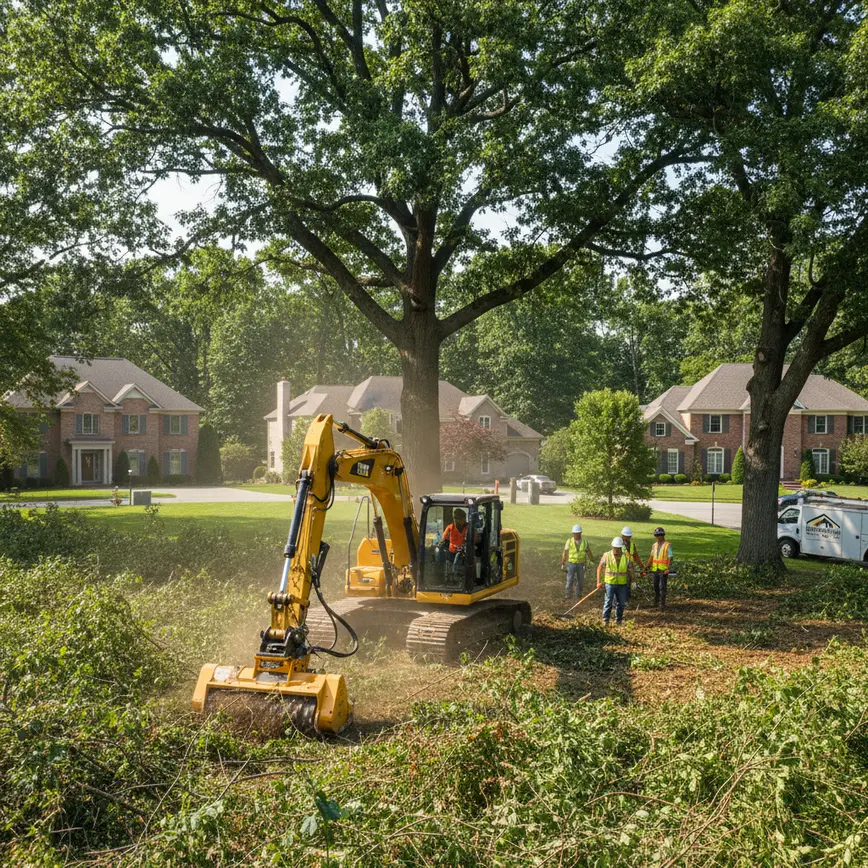 Central Ohio land clearing by Fortress Level Construction