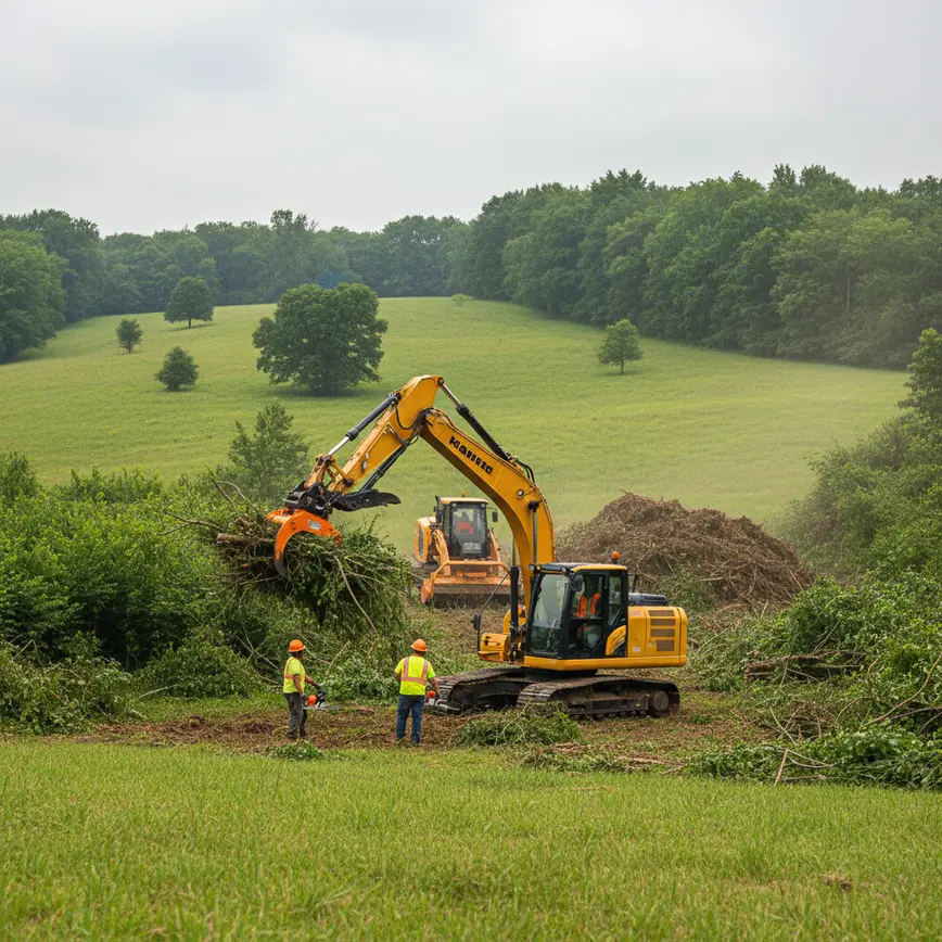Central Ohio land clearing by Fortress Level Construction