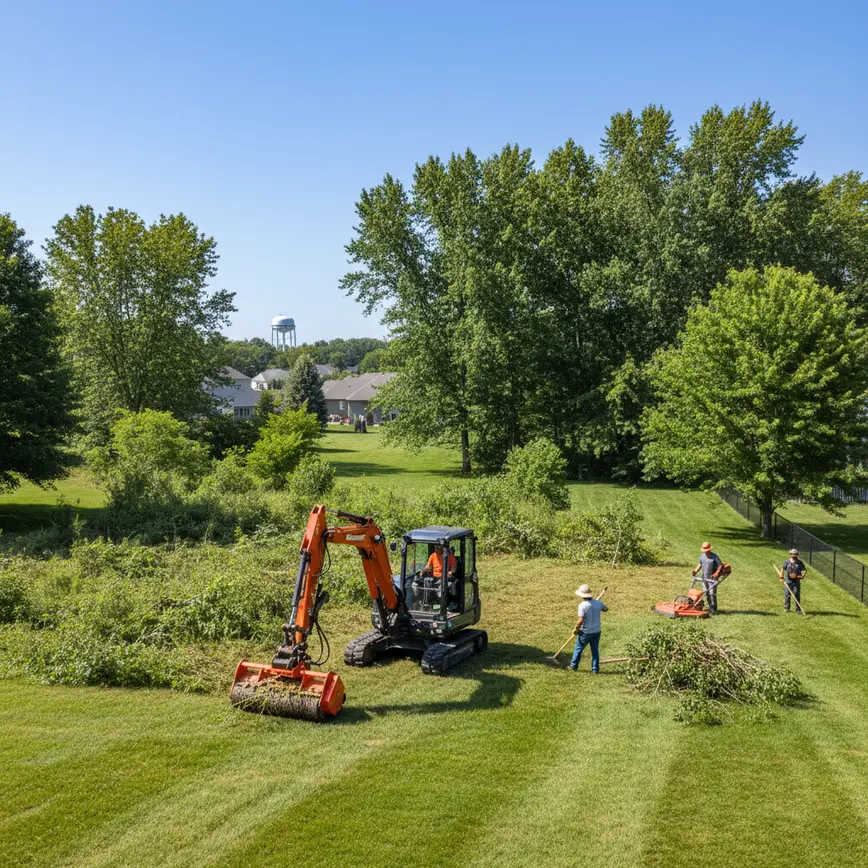Central Ohio land clearing by Fortress Level Construction