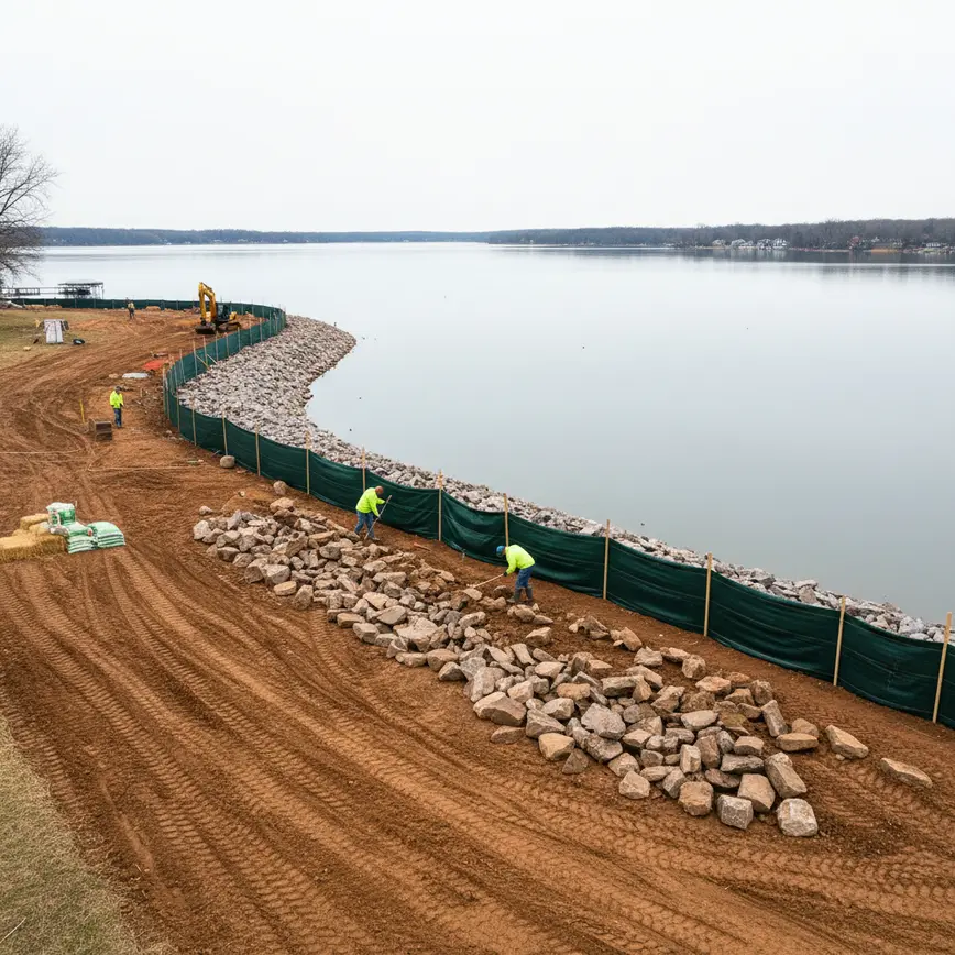 Erosion Control Buckeye Lake OH — Clay Loam Lakeside Lots | Fortress Level