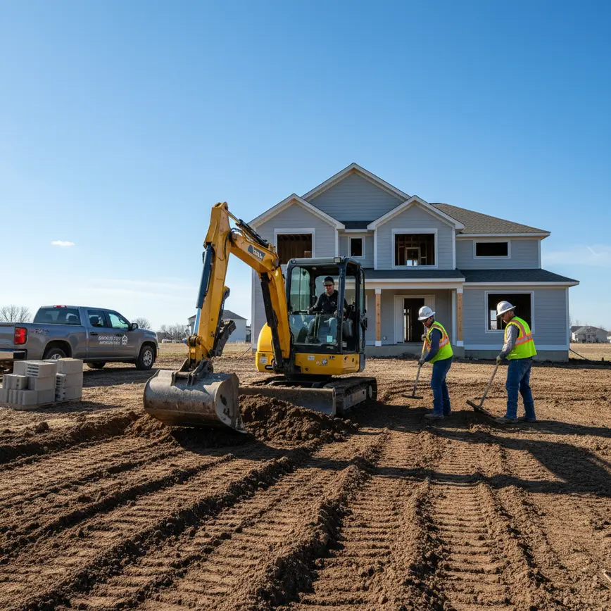 Land Leveling Grove City OH — Gently Rolling Terrain Services | Fortress Level