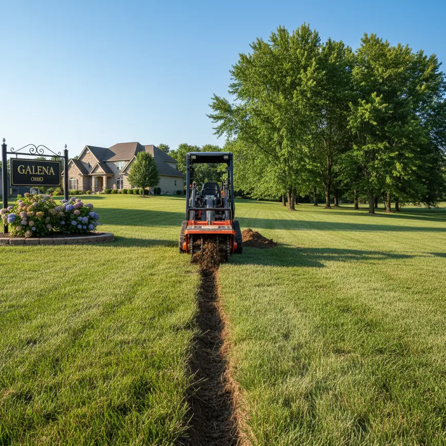 Trenching Galena OH — Navigating Gently Rolling Terrain | Fortress Level