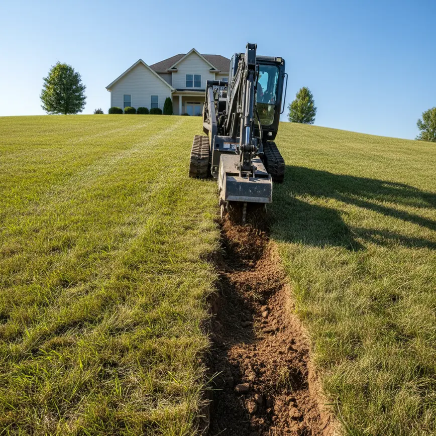 Trenching Lancaster OH — Steep Terrain Challenges | Fortress Level