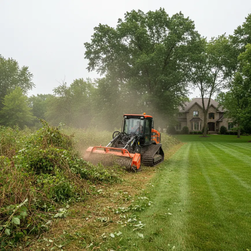 Is Forestry Mulching Near Me in Newark, Ohio the right way to clear your lot? 2 Central Ohio land clearing by Fortress Level Construction