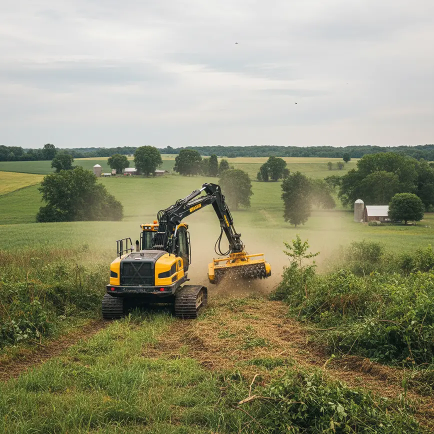 Forestry Mulching Pataskala OH — Clearing Rolling Farmland | Fortress Level