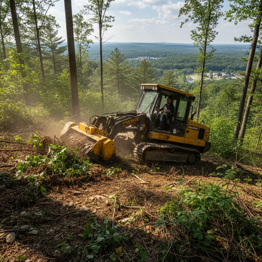 Where can I get Forestry Mulching Near Me in Hebron, Ohio? 2 Central Ohio land clearing by Fortress Level Construction
