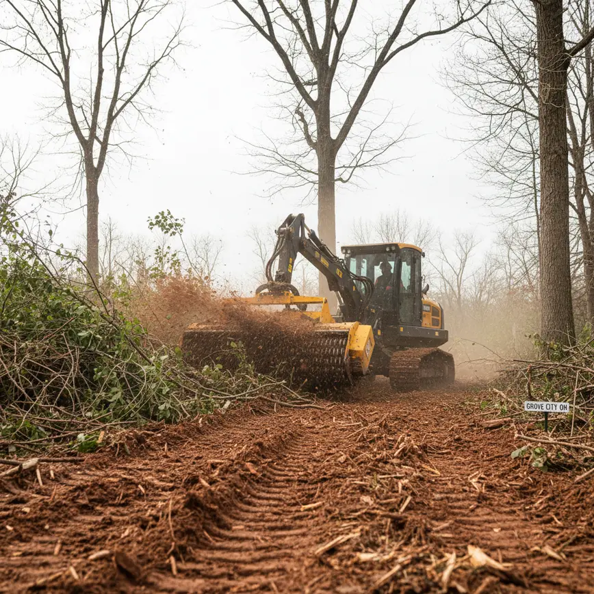 Forestry Mulching Grove City OH — Managing Clay-Heavy Soil Challenges | Fortress Level