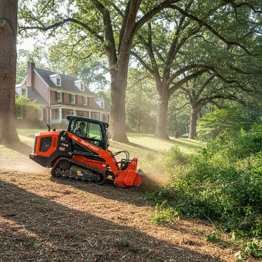 Forestry Mulching Near Me in Reynoldsburg, Ohio for brush clearing? 1 Central Ohio land clearing by Fortress Level Construction