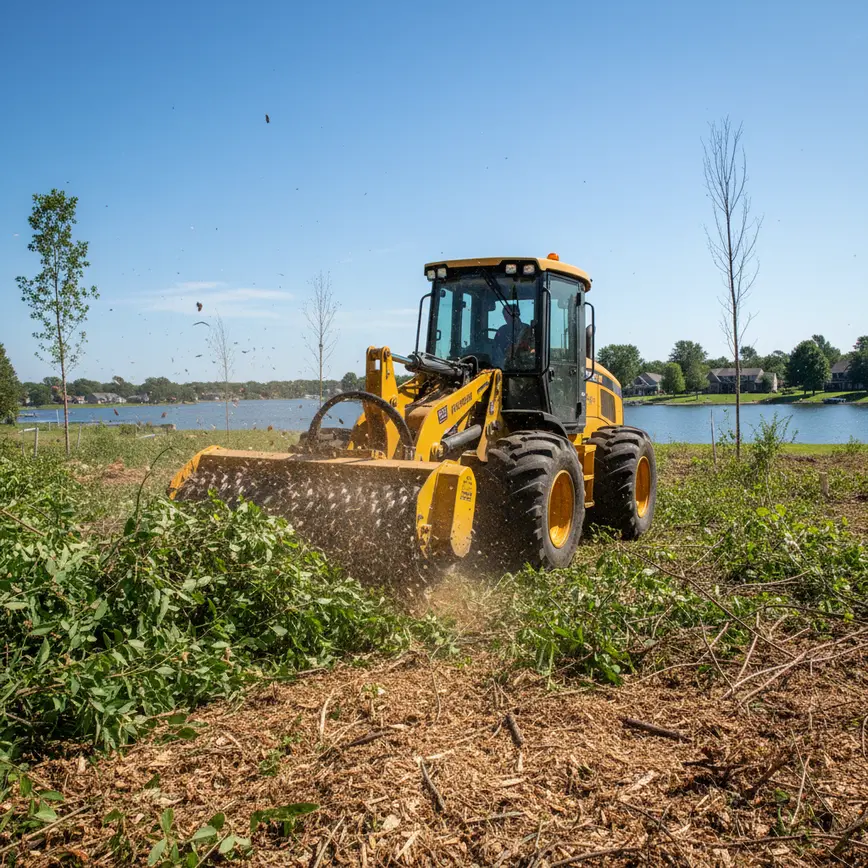 Central Ohio land clearing by Fortress Level Construction