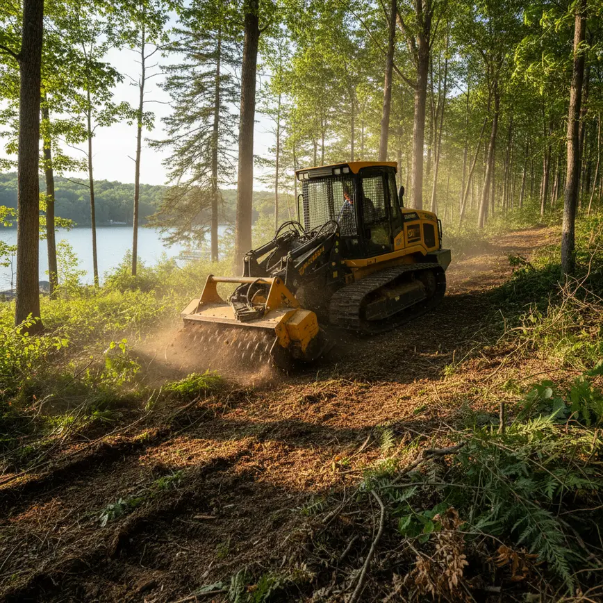 What does a Forestry Mulching Company in Orange Township, Ohio do for fast-growing land conversions? 1 Central Ohio land clearing by Fortress Level Construction