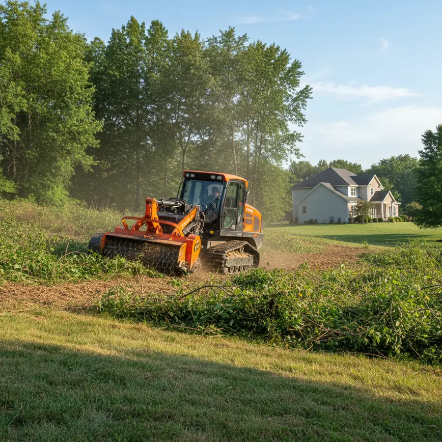Forestry Mulching Pickerington OH — Managing Moderate Terrain | Fortress Level