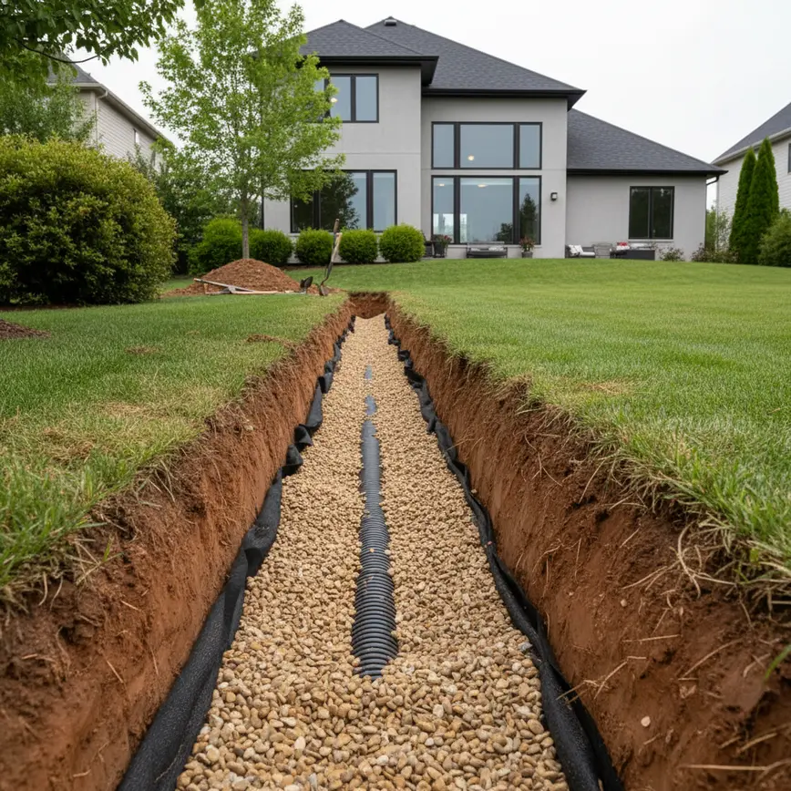 French Drain Installation New Albany OH — Overcoming Clay Soil Challenges | Fortress Level