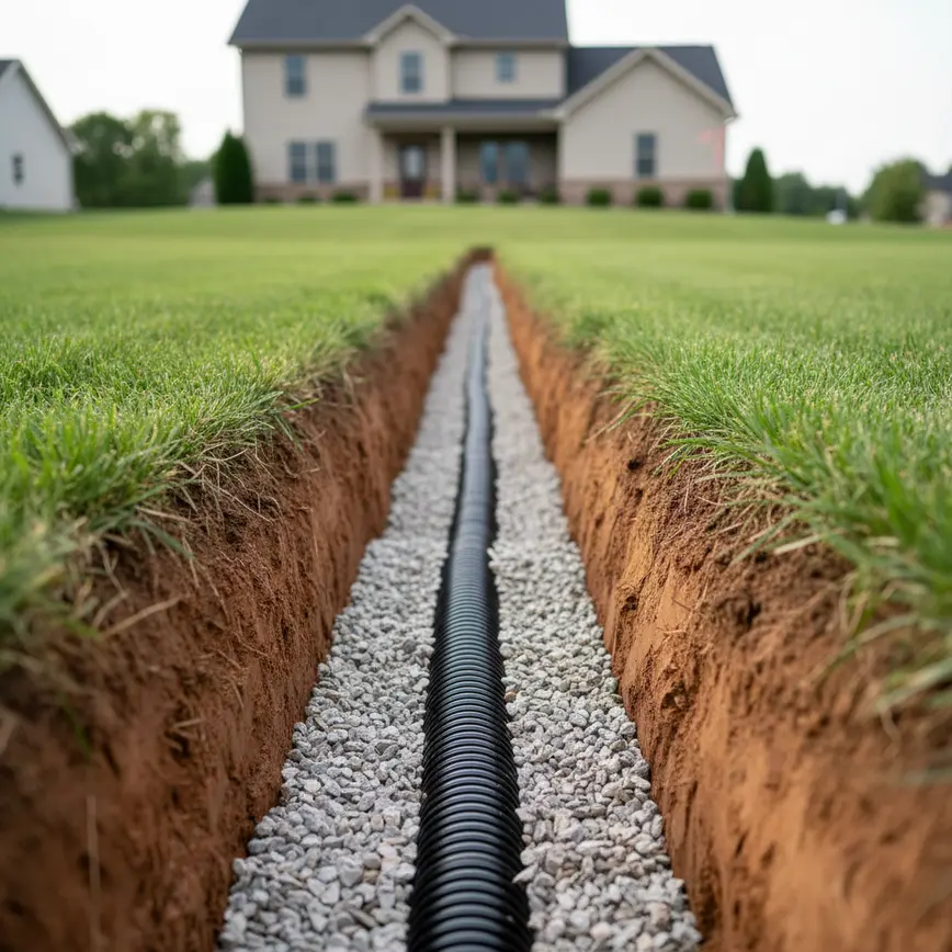 French Drain Installation Groveport OH — Addressing Heavy Clay Drainage Issues | Fortress Level