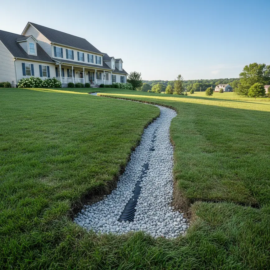 French Drain Installation Newark OH — Hilly Terrain Drainage Solutions | Fortress Level