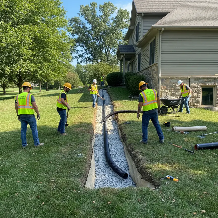 French Drain Installation Lancaster OH — Tackling Steep Terrain Challenges | Fortress Level
