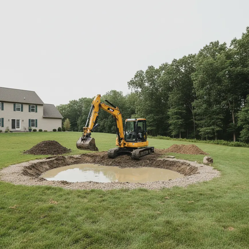 Pond Excavation Gahanna OH — Big Walnut Creek Adjoining Lots | Fortress Level