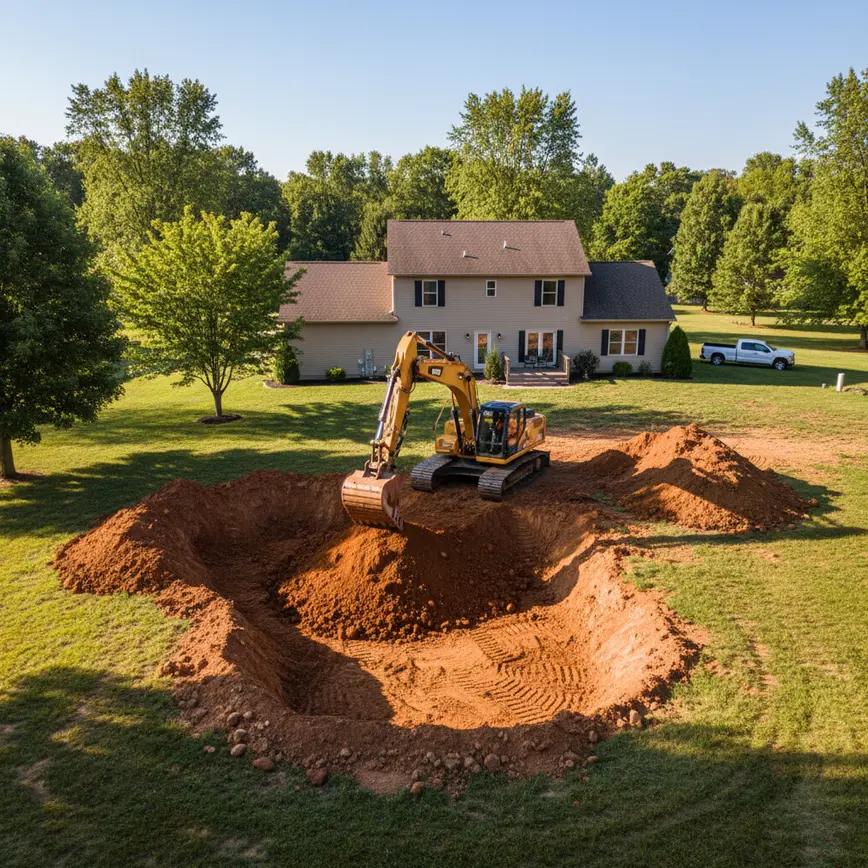 Need Trenching in Richwood, Ohio for Village Lots or Farmland Projects? 2 Central Ohio land clearing by Fortress Level Construction