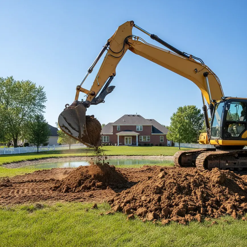 How does excavation in Licking County, Ohio adapt to both farmland and Intel-driven industrial growth? 2 Central Ohio land clearing by Fortress Level Construction