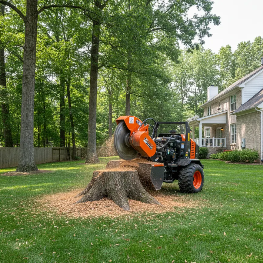 How Does Professional Stump Grinding Work in Powell, Ohio's Estate Lots and Farmland? 2 Central Ohio land clearing by Fortress Level Construction