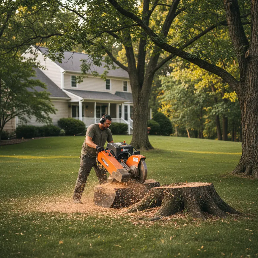 Stump Grinding Worthington OH — Navigating Tight Lots and Mature Canopies | Fortress Level