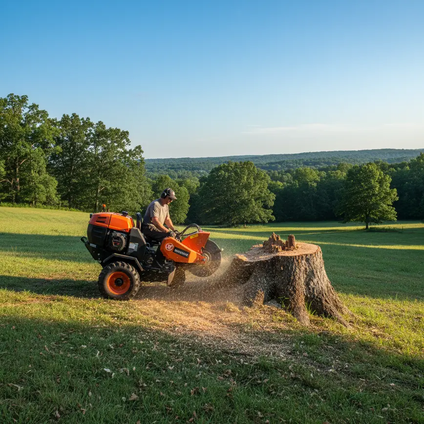 Stump Grinding Rushville OH — Managing Hilly Terrain | Fortress Level