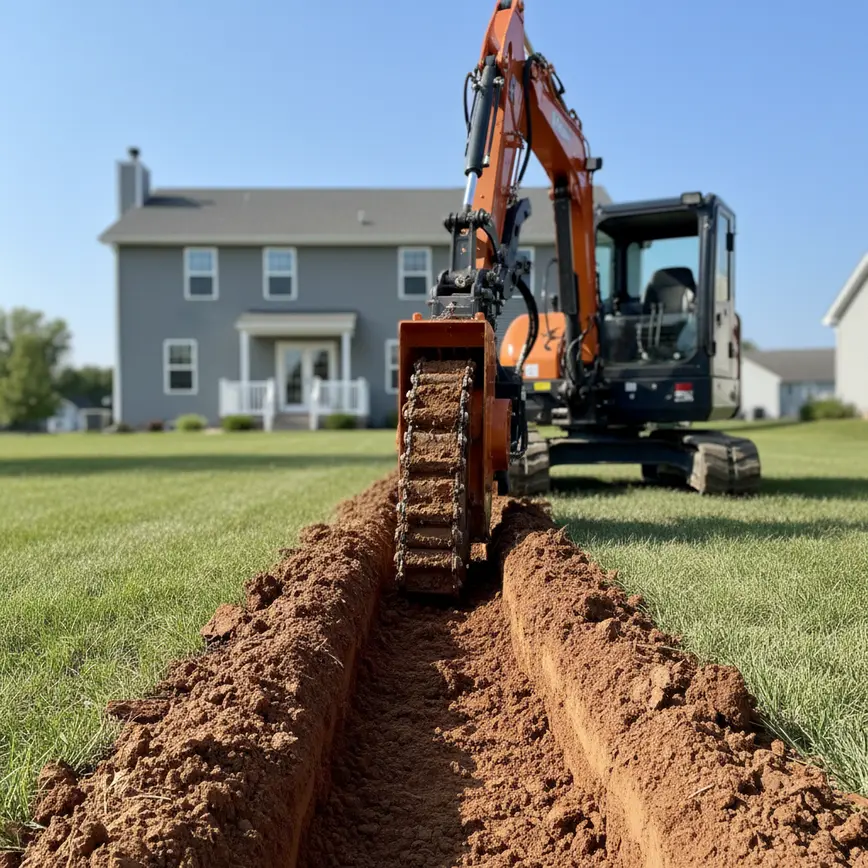 Trenching Hilliard OH — Flat Lots with Heavy Clay Challenges | Fortress Level