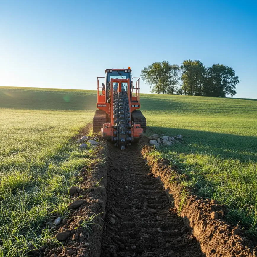 Trenching Pataskala OH — Navigating Rolling Terrain | Fortress Level