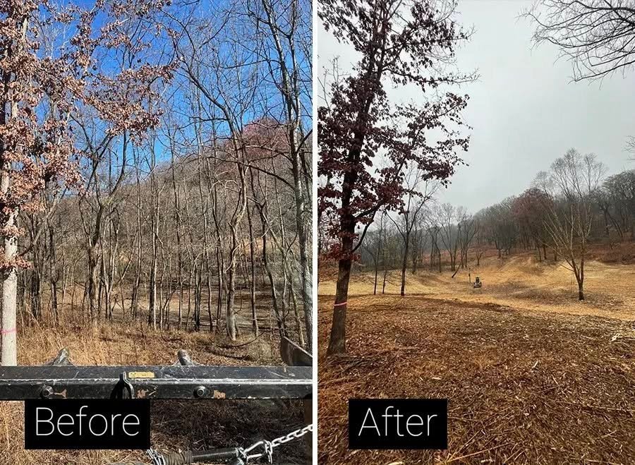How much does excavation cost in Gahanna, OH? (2026 Guide) 2 Brush clearing transformation — Gahanna, OH